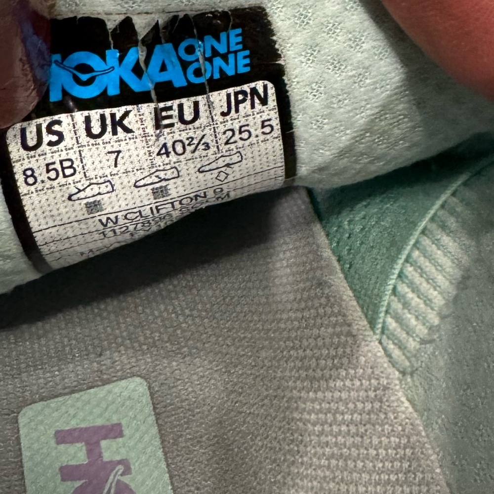 Hoka Pastel Mint and Lavender Sneakers - Picture 8 of 8
